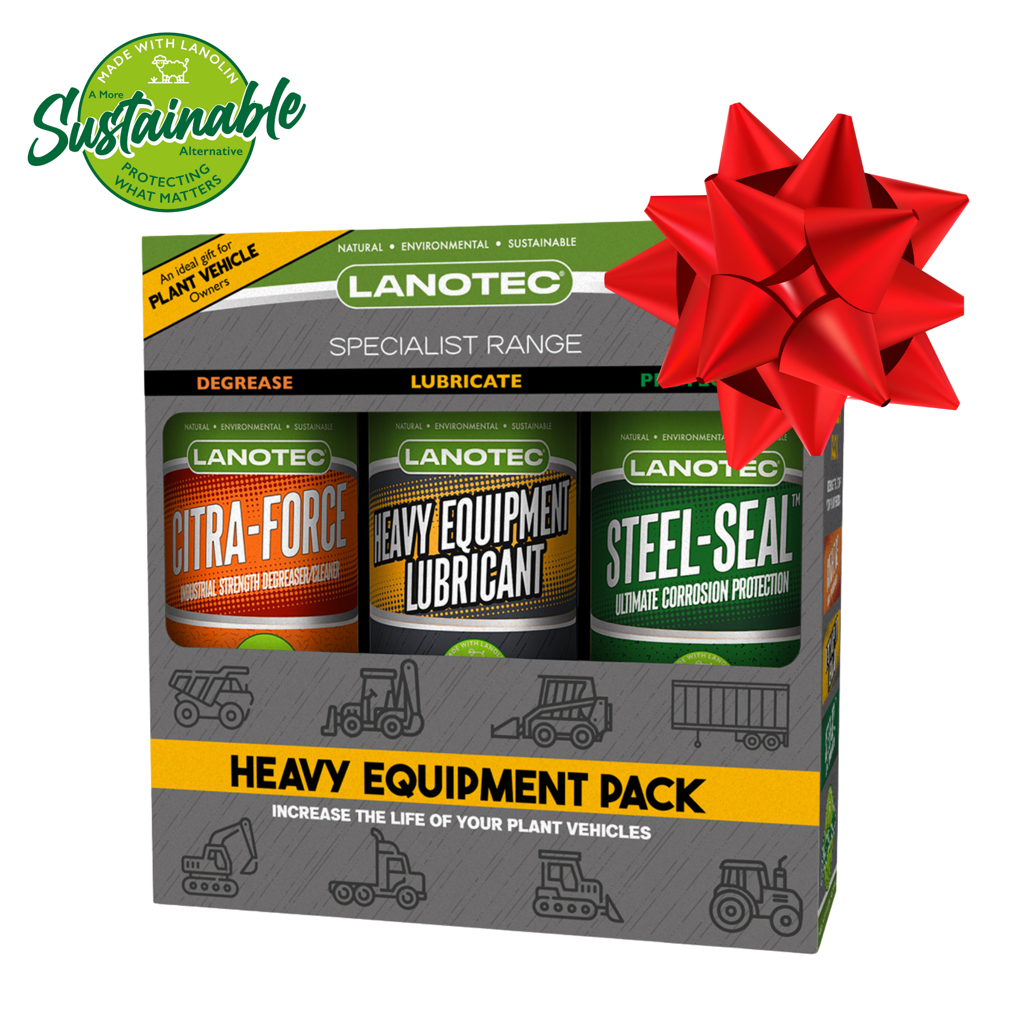 Heavy Equipment Maintenance Pack- Citra-Force, Heavy Equipment Lubricant & Steel-Seal