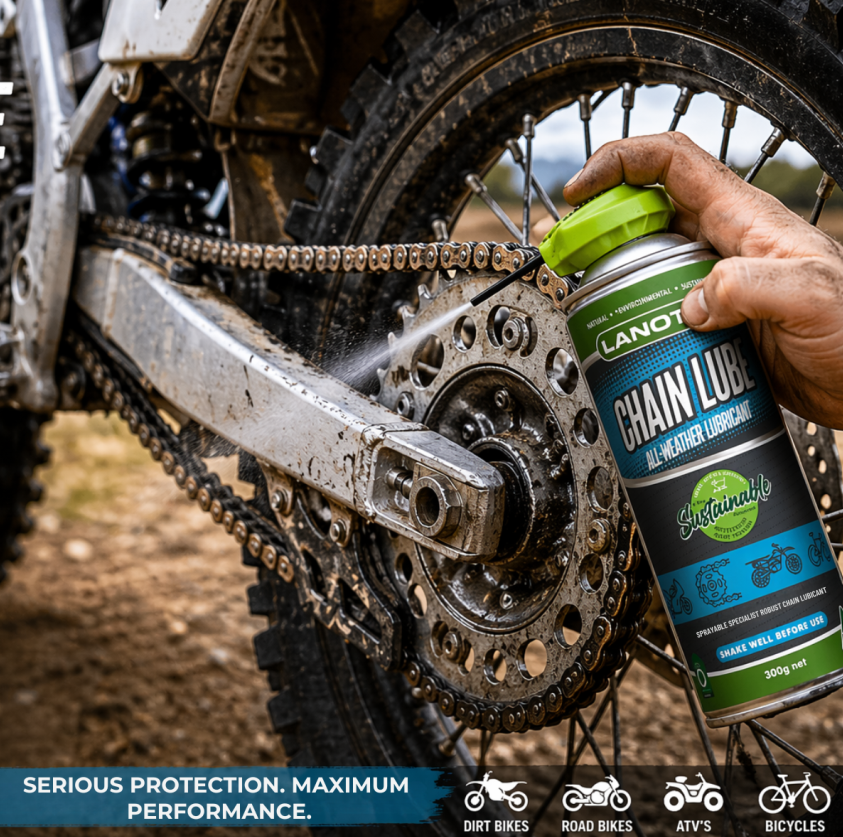 LANOTEC Chain Lube – Advanced Protection &amp; Performance for Motorcycle and ATV Applications