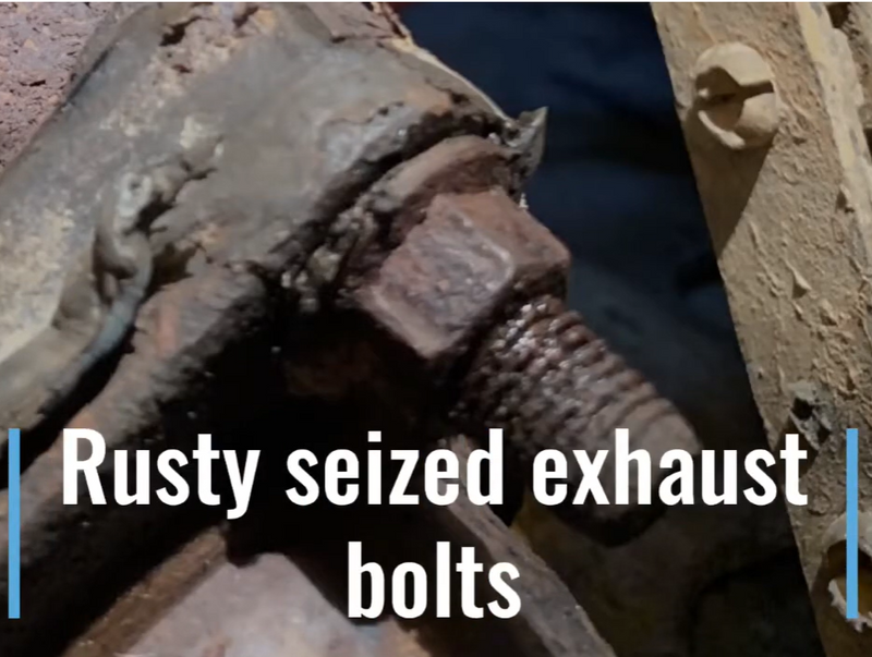 How to remove rusty exhaust bolts